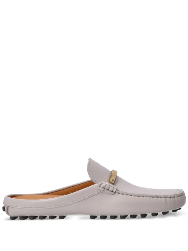 Tod's Logo-debossed Mules in Grey