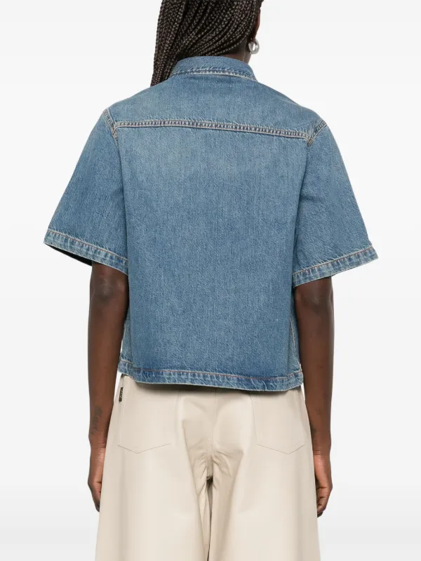 Tシャツ・カットソー HAIKURE SS25 OLIVE IONIC BLUE (HEW06074DF127L0876 L0876) Haikure Olive Shirt | Blue | FARFETCH