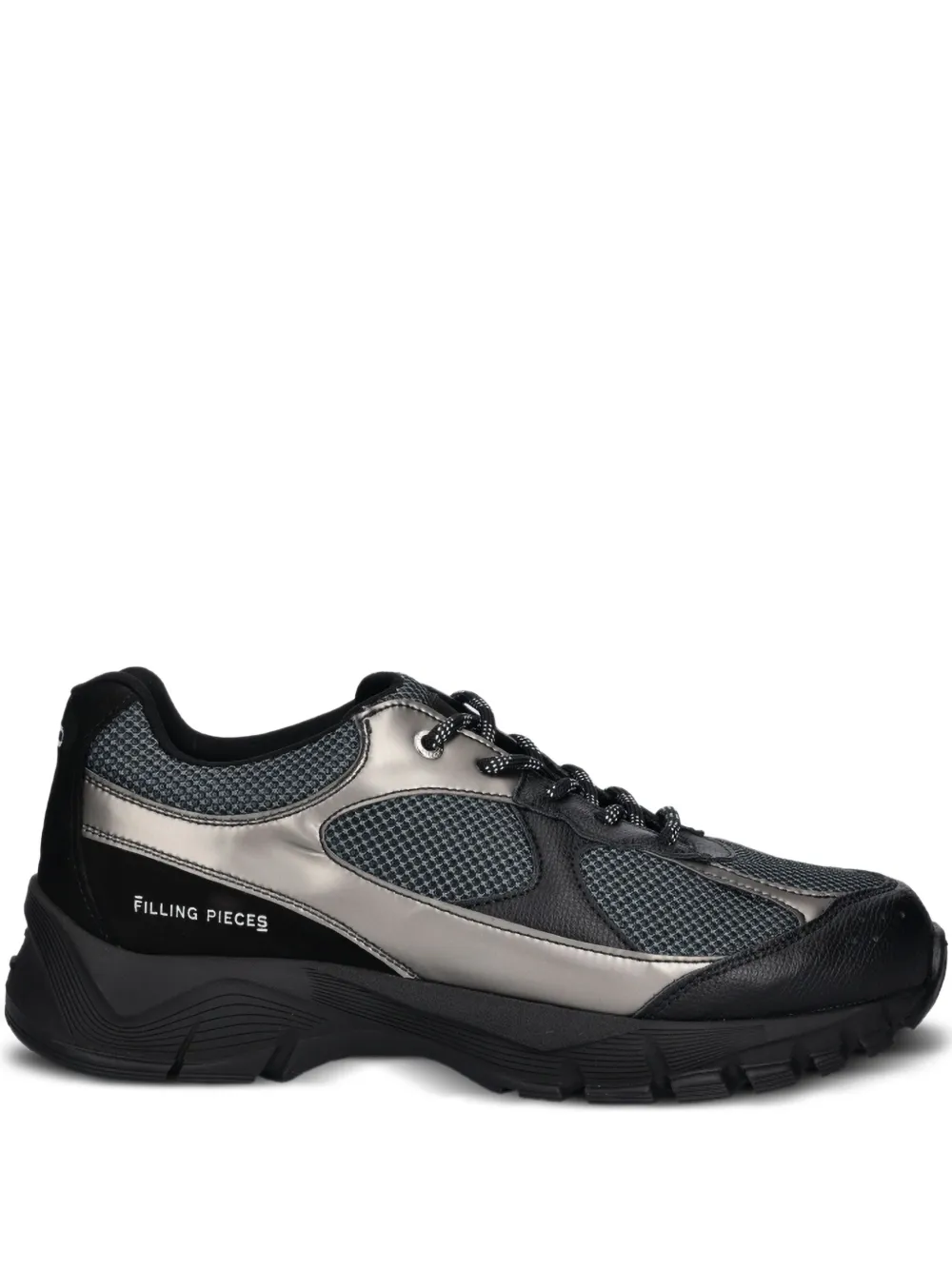 Filling Pieces metallic-panel mesh sneakers Black