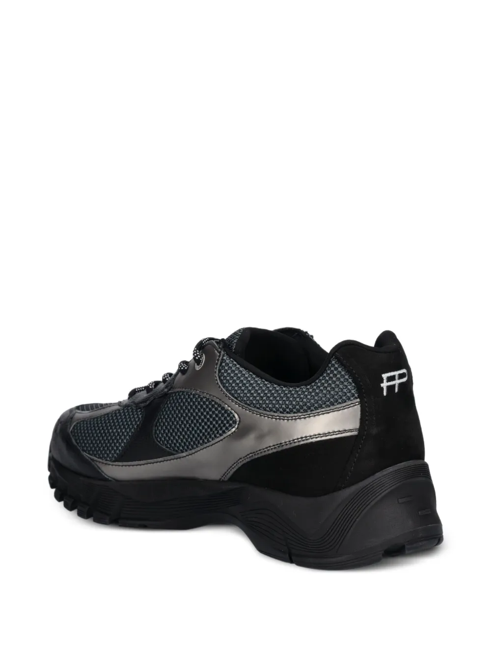 Filling Pieces metallic-panel mesh sneakers Black