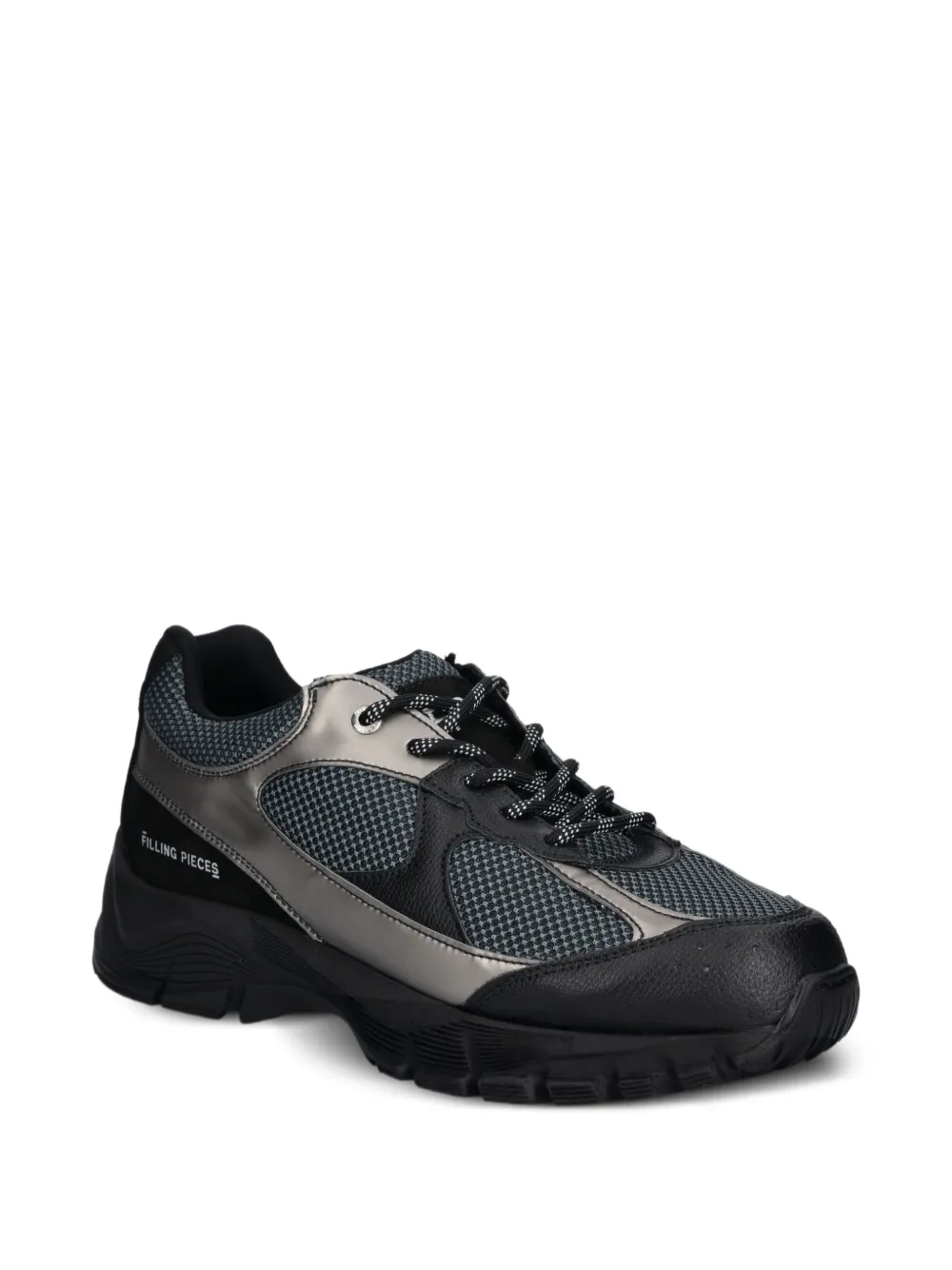 Filling Pieces metallic-panel mesh sneakers Black
