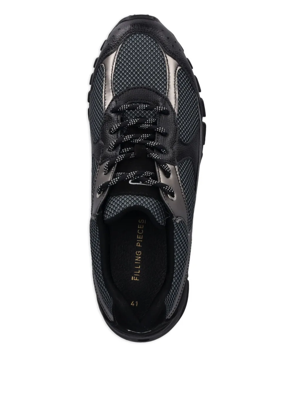 Filling Pieces metallic-panel mesh sneakers Black