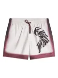 DRIES VAN NOTEN ombre-trim swim shorts - White