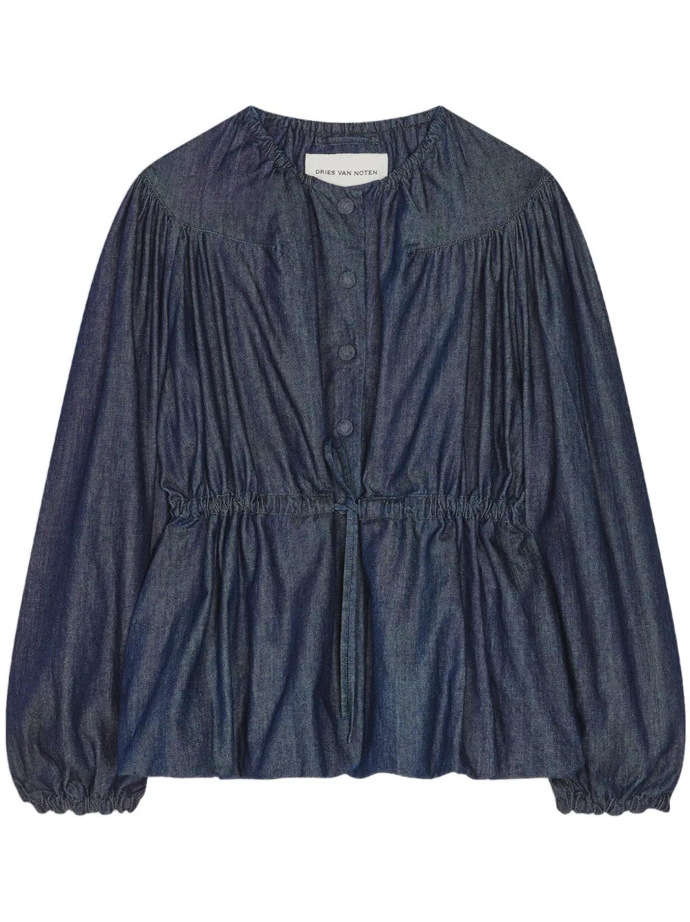 DRIES VAN NOTEN drawstring denim jacket | Blue | Image 1