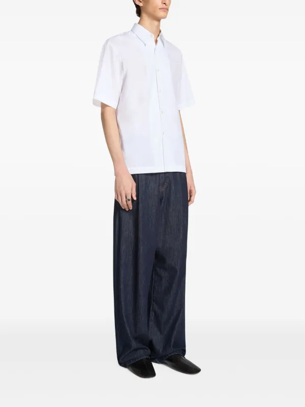 DRIES VAN NOTEN Wide Pleated Jeans | Blue | FARFETCH