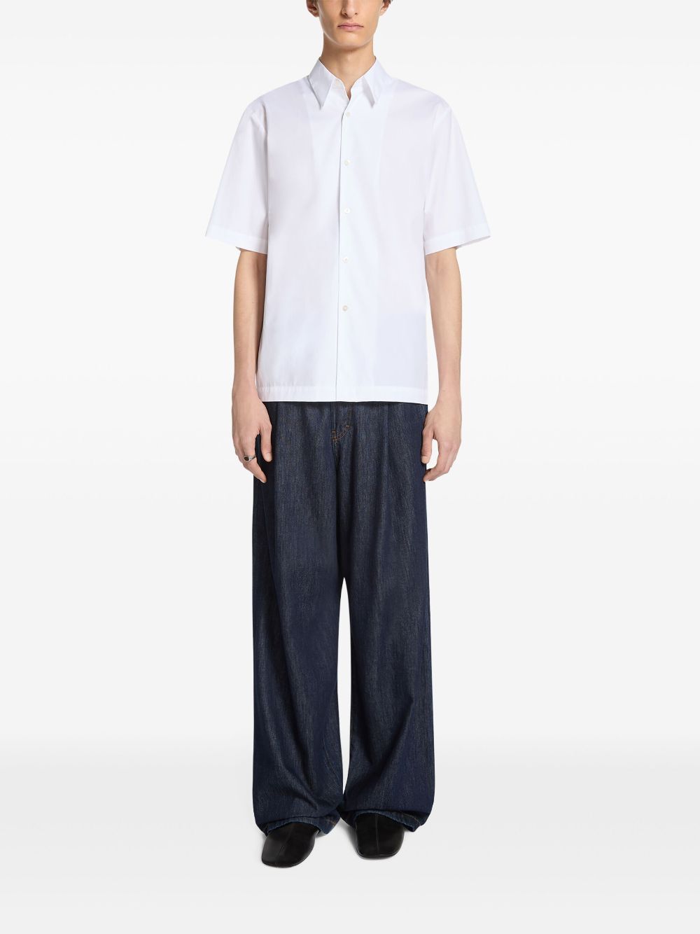 DRIES VAN NOTEN wide pleated jeans - Blauw