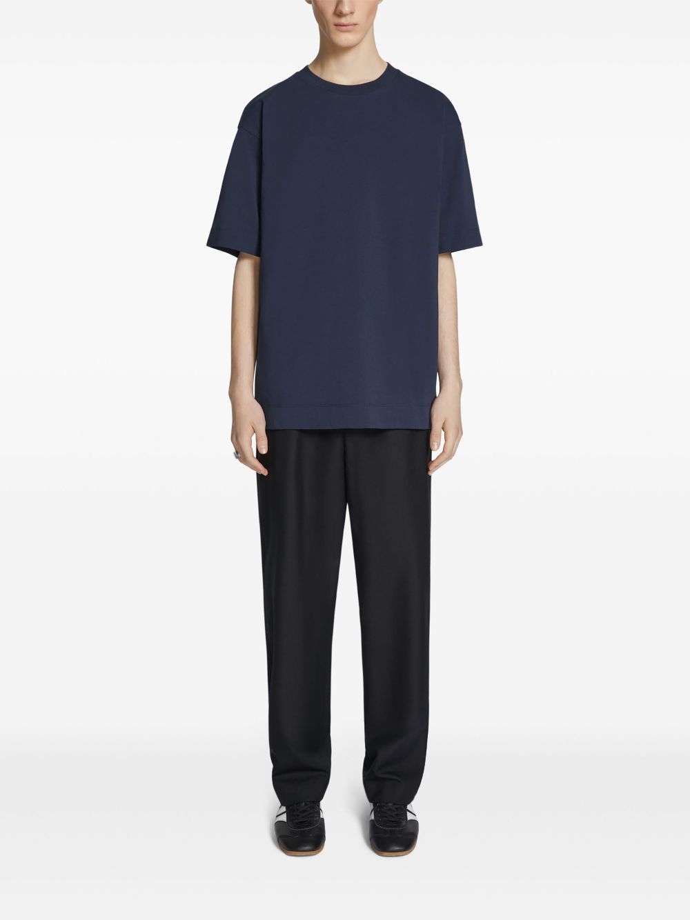 DRIES VAN NOTEN boxy cotton t-shirt - Blue