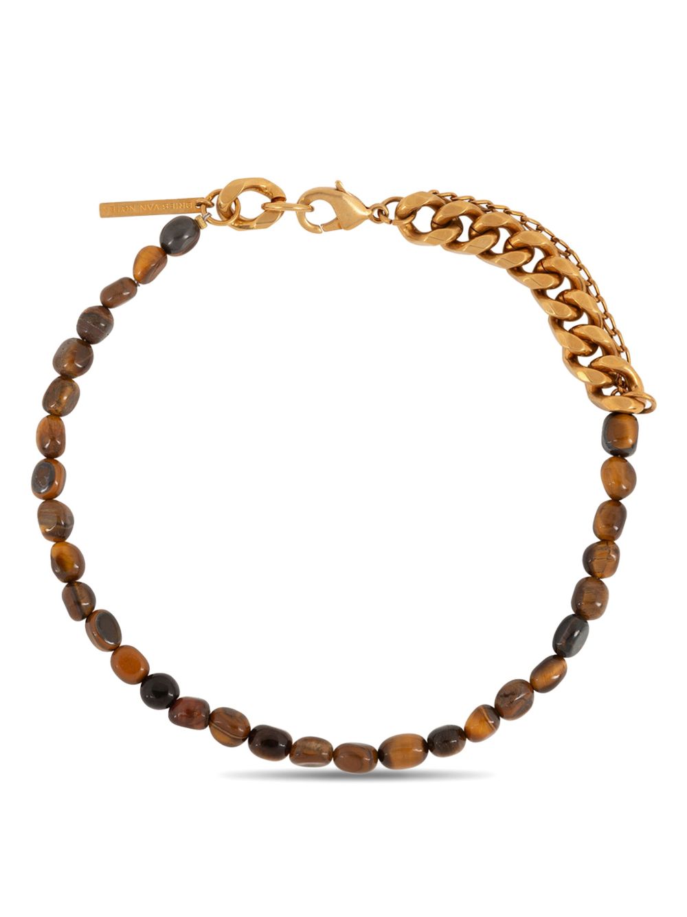 DRIES VAN NOTEN stone-chain necklace - Brown