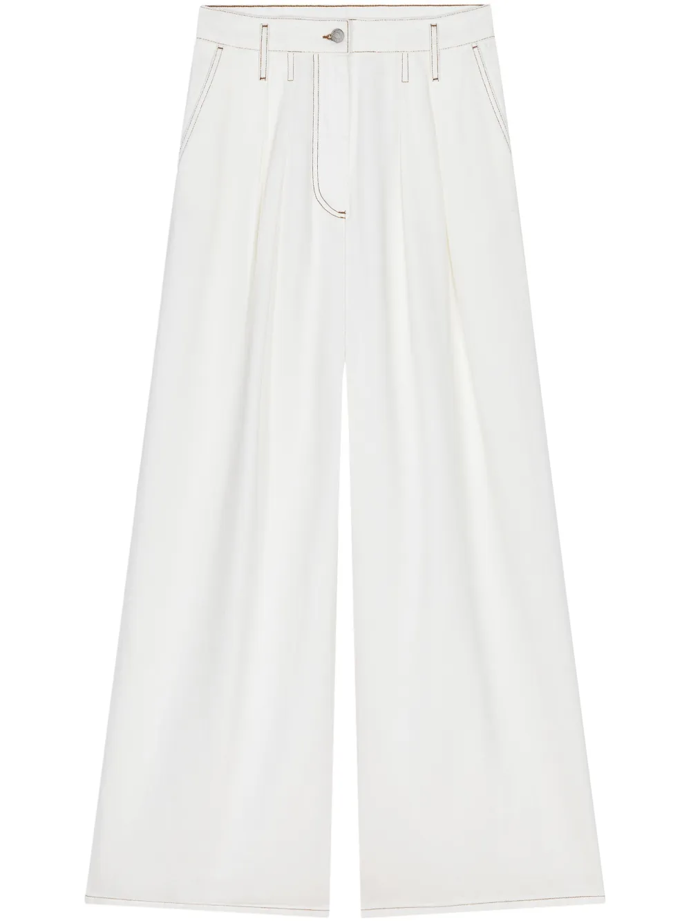 pleated palazzo pants
