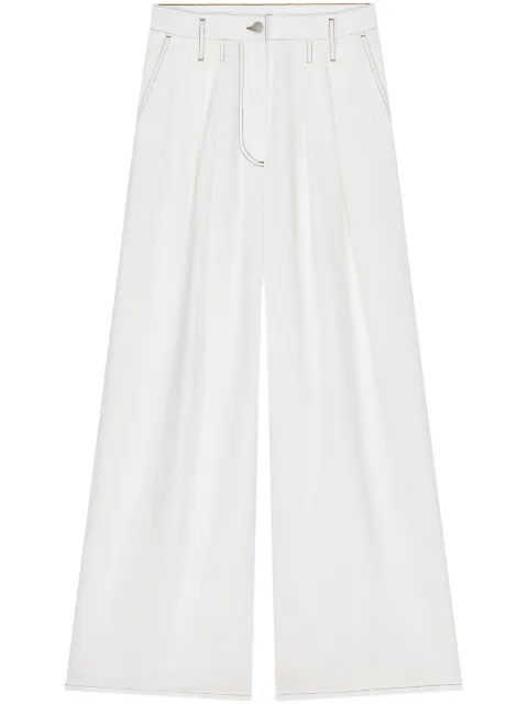 DRIES VAN NOTEN pantalones palazzo con pliegues