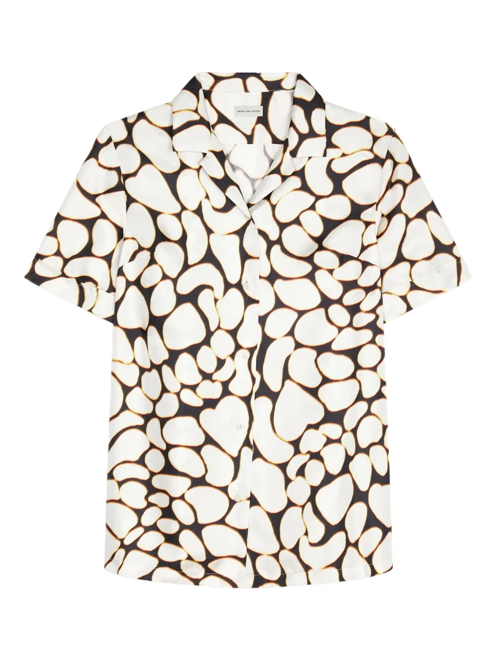Dries Van Noten Abstract-print Short-sleeve Shirt In Neutral
