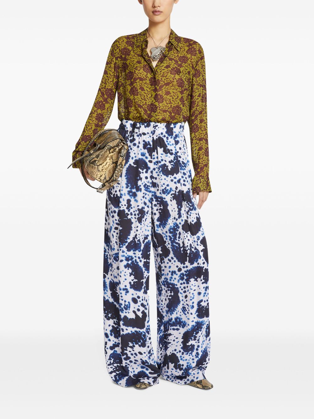 DRIES VAN NOTEN Overhemd met print - Groen