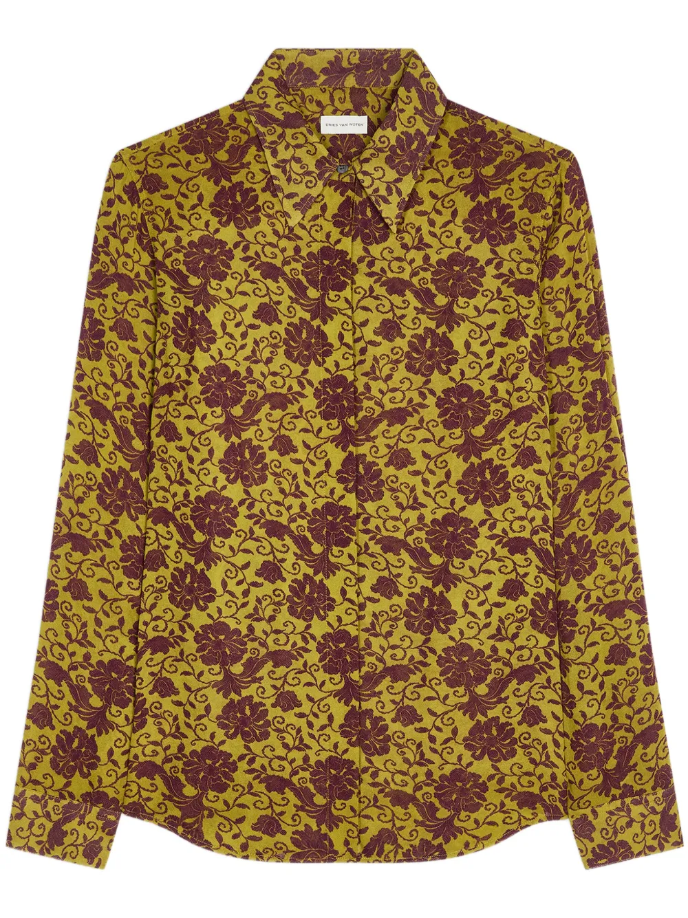 DRIES VAN NOTEN Overhemd met print Groen
