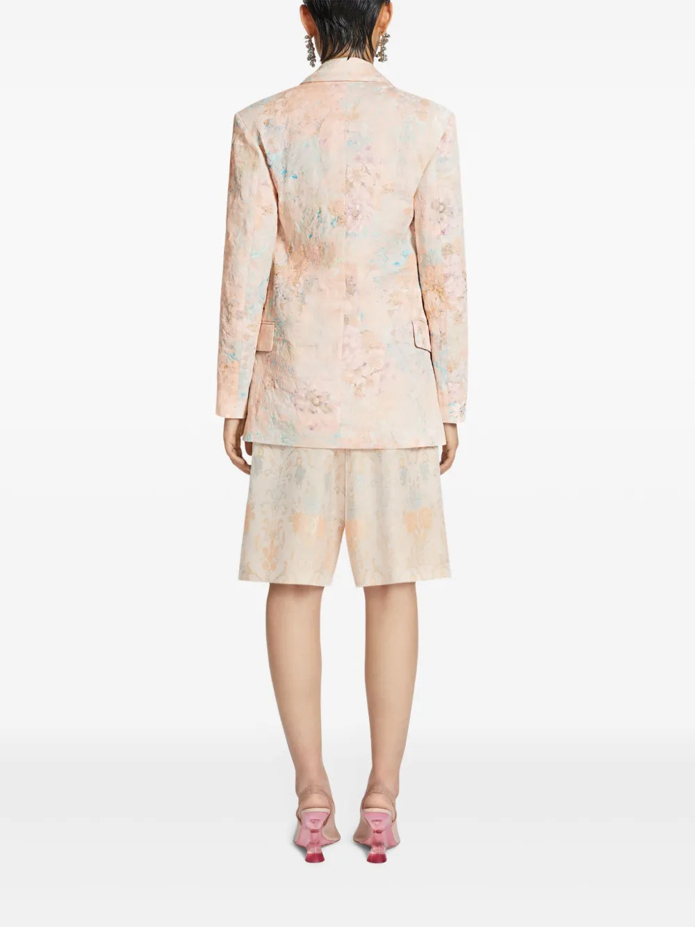 DRIES VAN NOTEN Blazer met bloemenjacquard Roze
