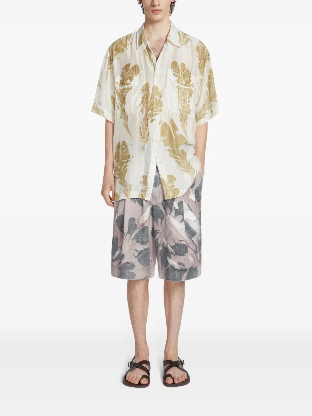 DRIES VAN NOTEN Overhemd met print - Geel
