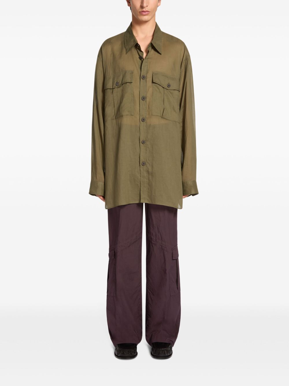 DRIES VAN NOTEN Button-down overhemd - Groen