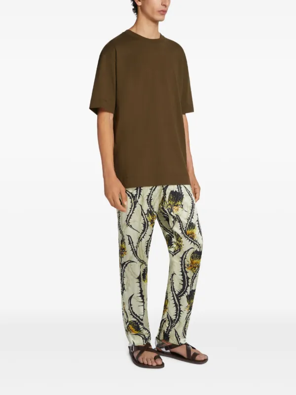 DRIES VAN NOTEN Boxy Cotton t-shirt | Brown | FARFETCH