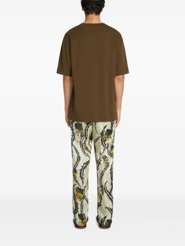 DRIES VAN NOTEN Boxy Cotton t-shirt | Brown | FARFETCH