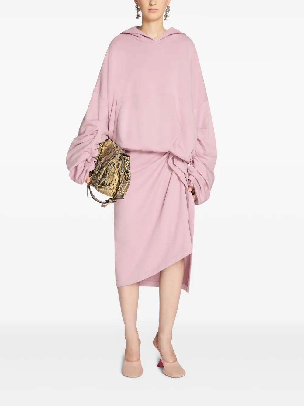 DRIES VAN NOTEN Gedrapeerde hoodie - Roze