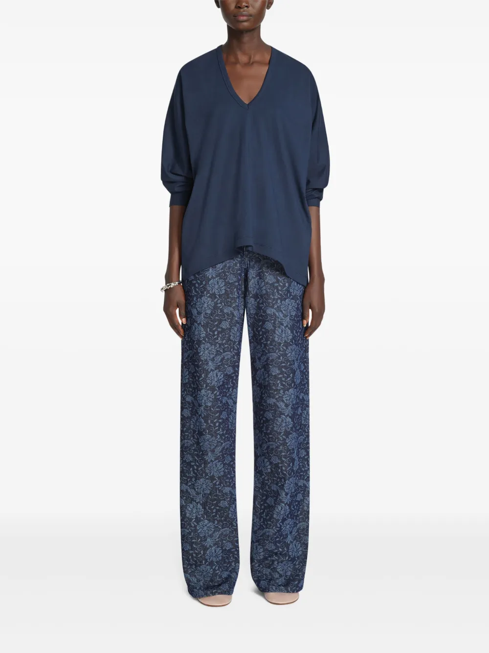 DRIES VAN NOTEN Jeans met print - Blauw