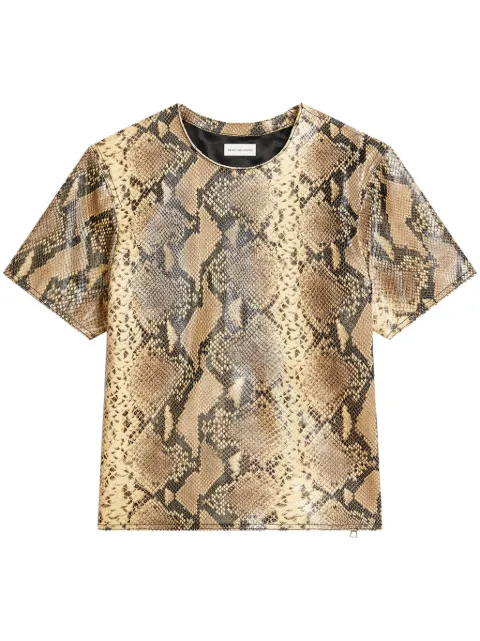 DRIES VAN NOTEN leather T-shirt