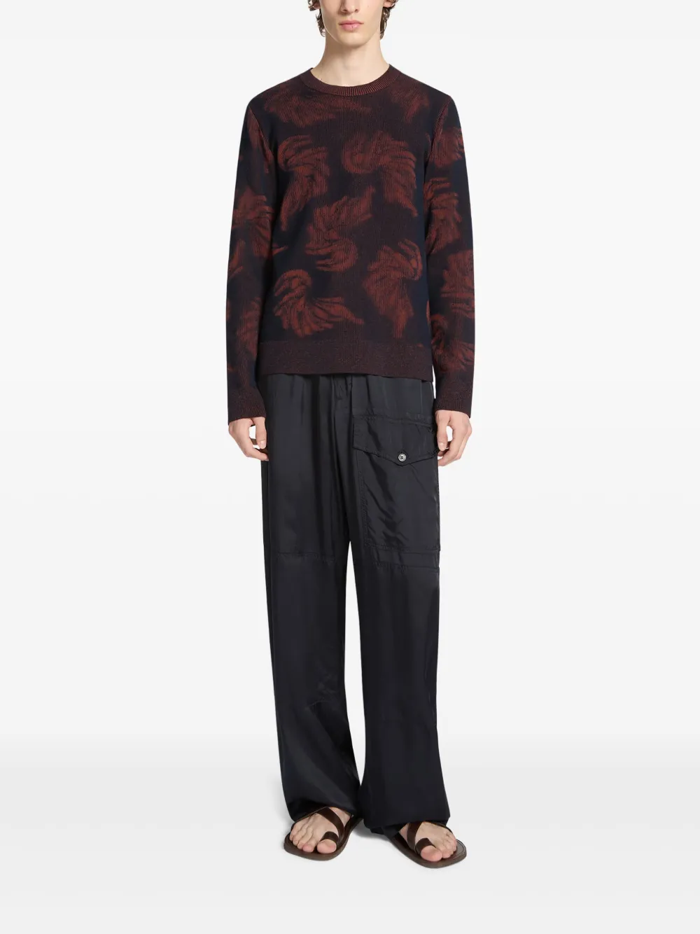 DRIES VAN NOTEN Trui met jacquard - Blauw