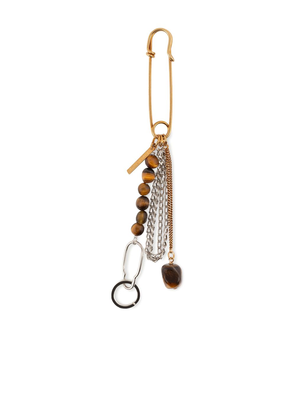 DRIES VAN NOTEN safety-pin brooch - Brown