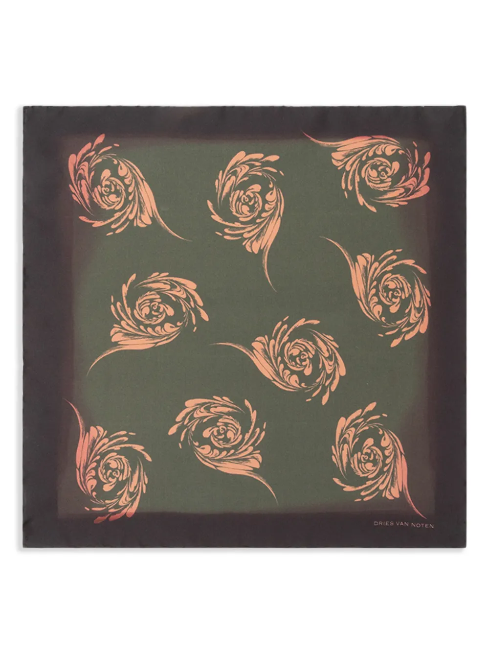 DRIES VAN NOTEN Fazzoletto da taschino in seta | nero | Image 1