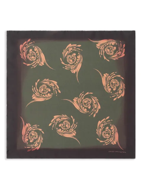 DRIES VAN NOTEN pañuelo de bolsillo de seda