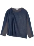 DRIES VAN NOTEN panelled denim blouse - Blue