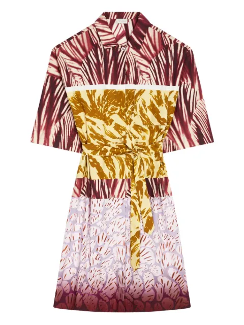 DRIES VAN NOTEN tropical-print wrap dress