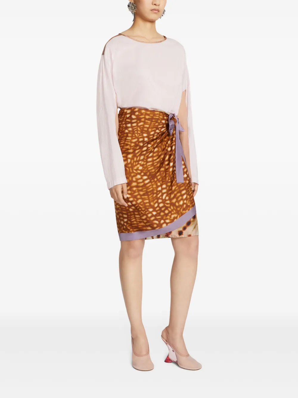 DRIES VAN NOTEN Wikkelrok Bruin