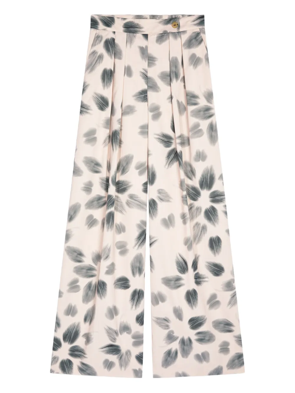 pleated wide-leg trousers