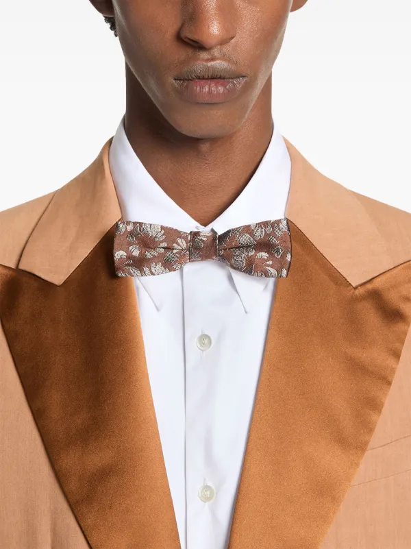 DRIES VAN NOTEN Suminagashi Flower 蝶ネクタイ | ブラウン