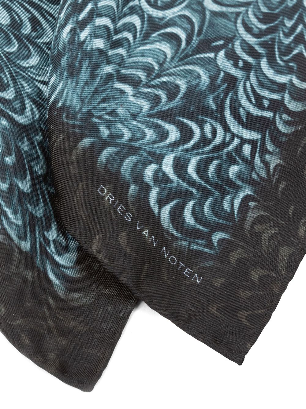 DRIES VAN NOTEN silk pocket square - Blauw