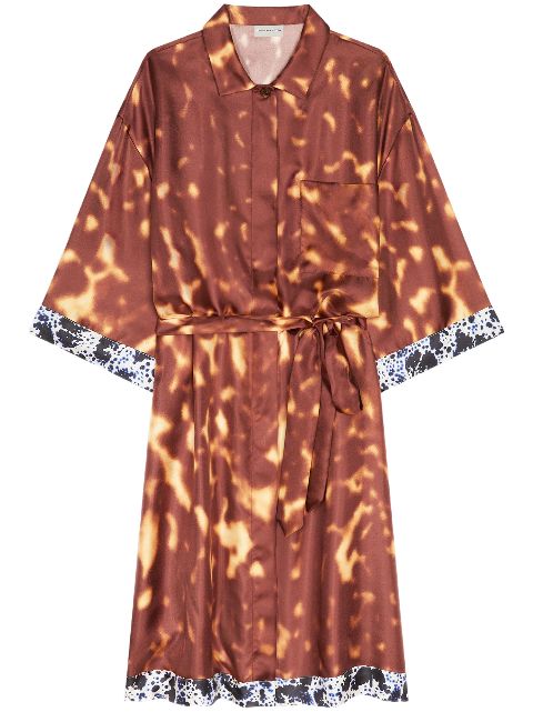 DRIES VAN NOTEN silk shirt dress