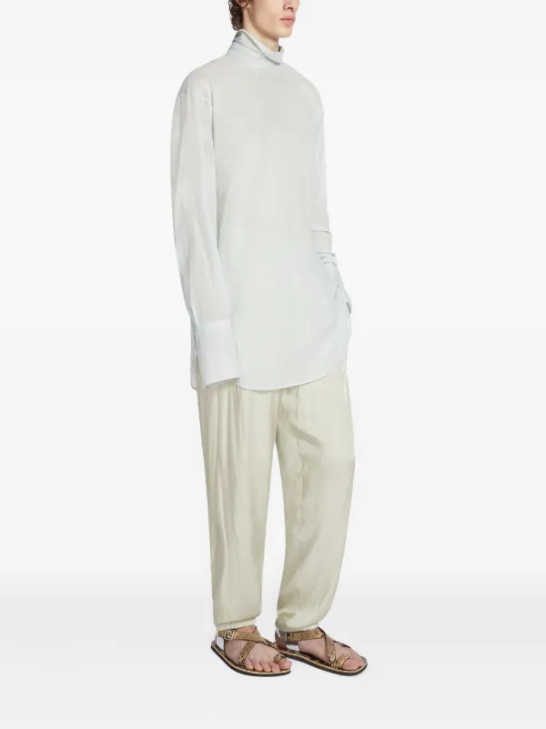 DRIES VAN NOTEN Sheer Shirt | Blue | FARFETCH