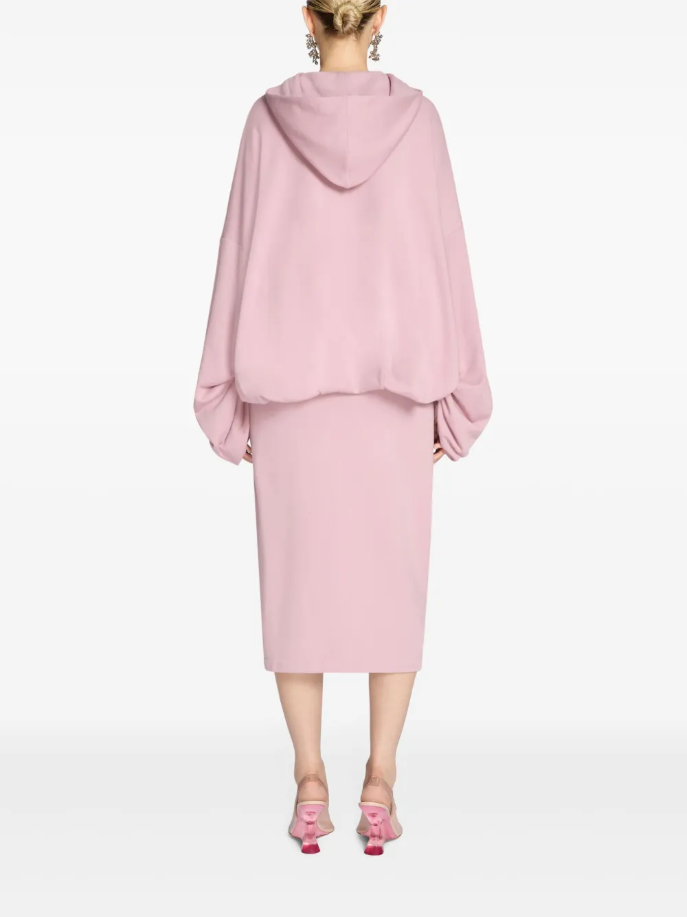 DRIES VAN NOTEN Midi-rok met ruches Roze