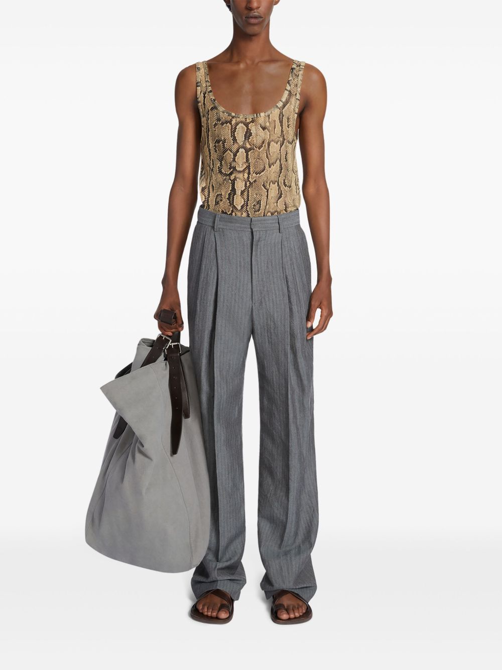 DRIES VAN NOTEN Straight plooibroek - Grijs