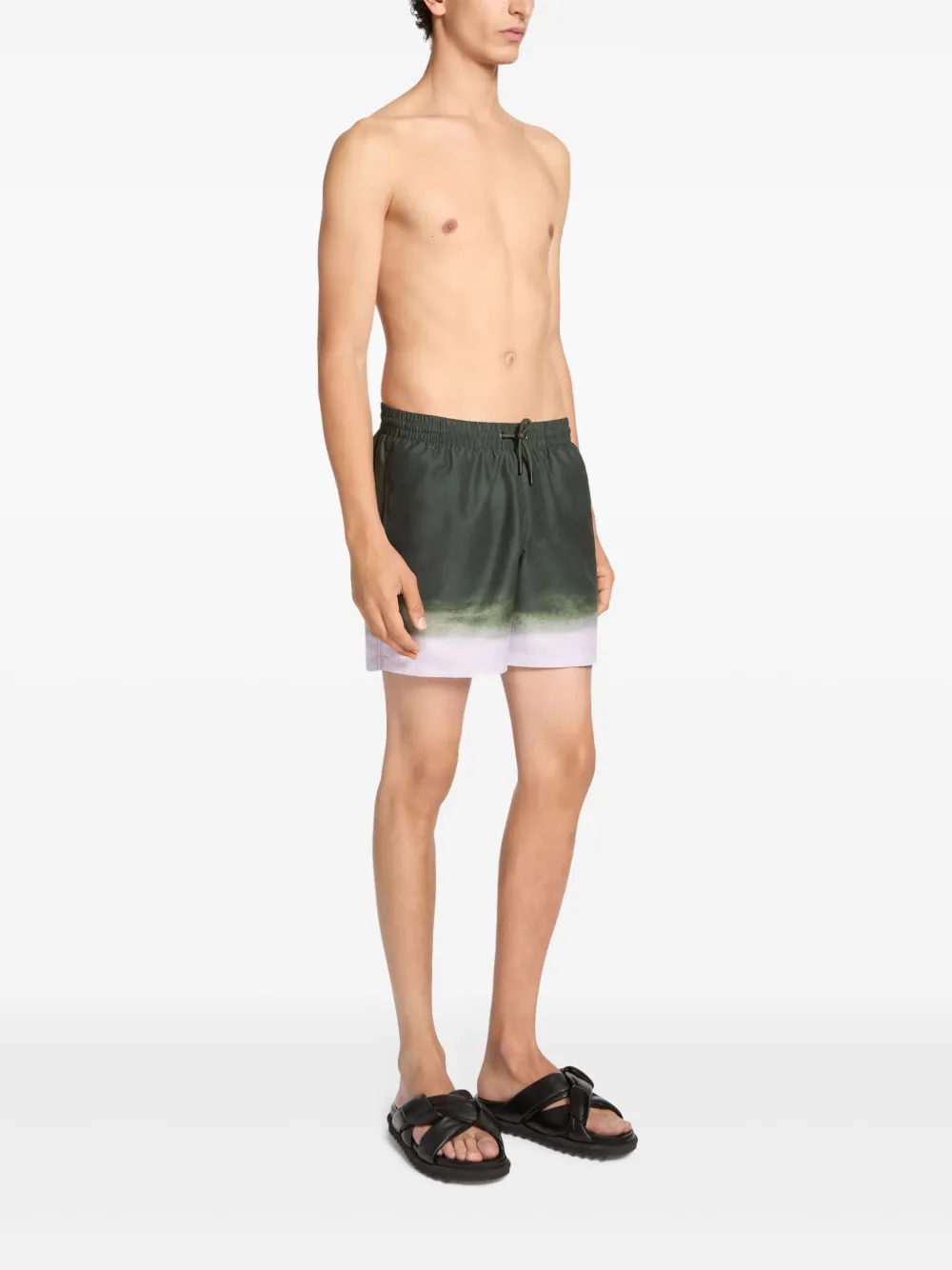 DRIES VAN NOTEN Zwembroek met print Groen