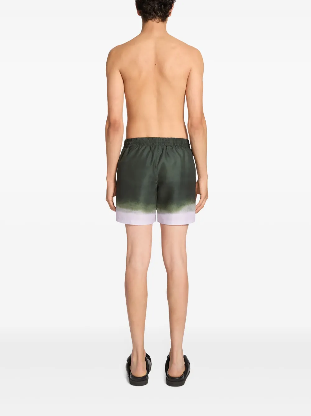 DRIES VAN NOTEN Zwembroek met print Groen