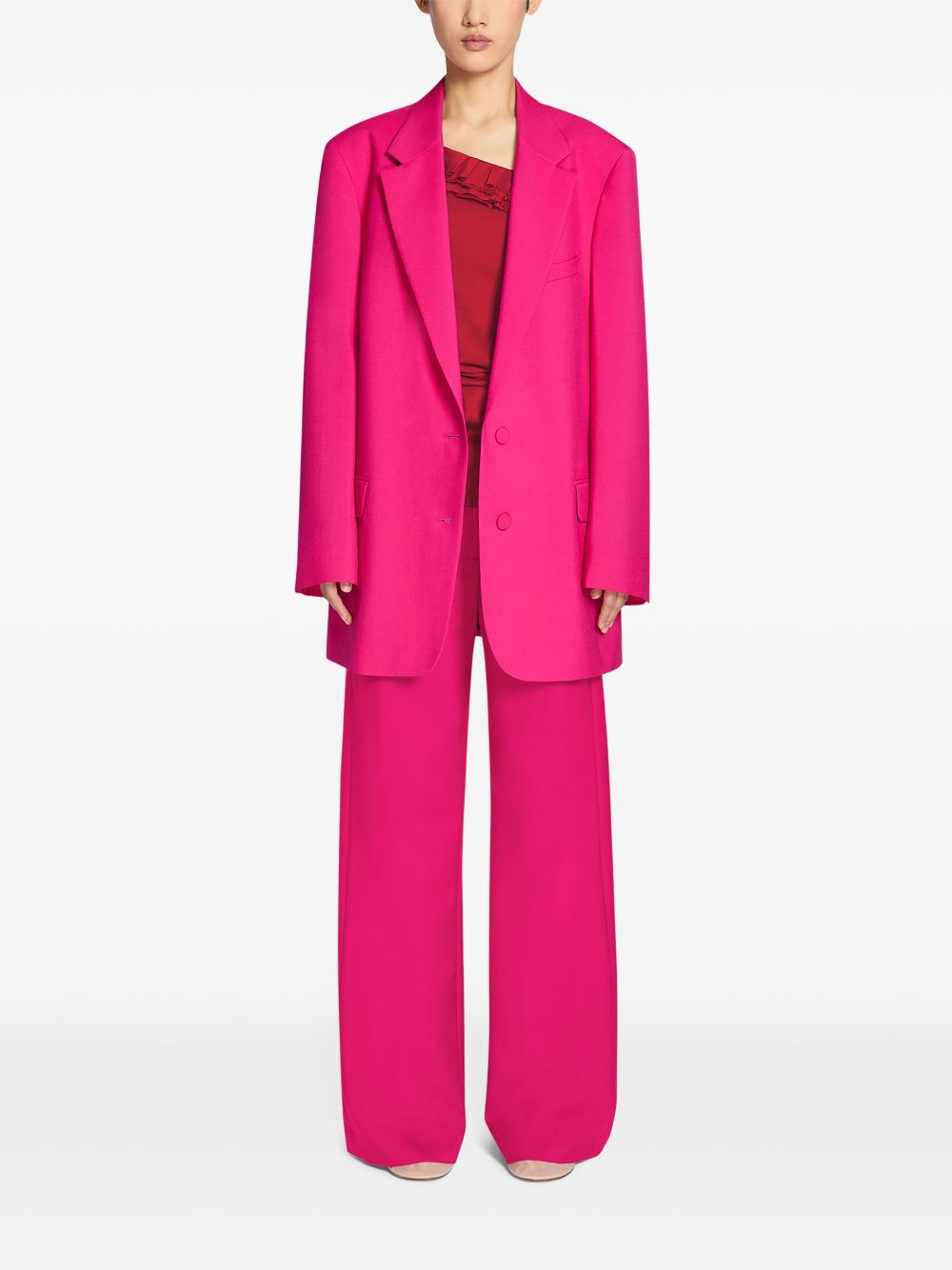 DRIES VAN NOTEN Blazer met enkele rij knopen - Roze