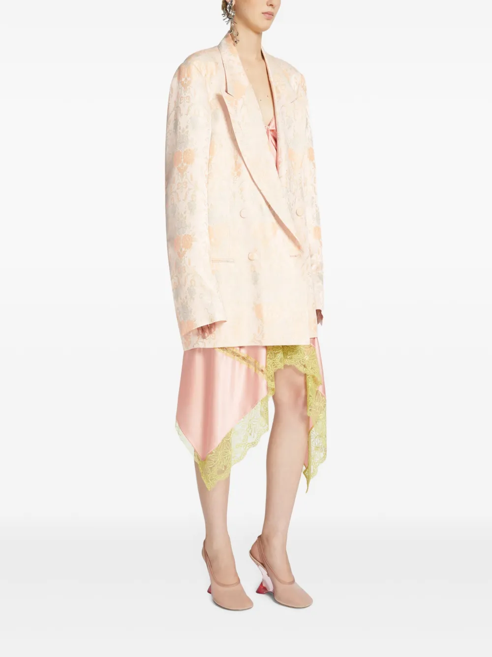DRIES VAN NOTEN Blazer met dubbele rij knopen Roze