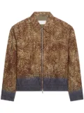 DRIES VAN NOTEN graphic-print bomber jacket - Brown