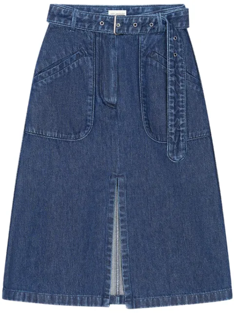 DRIES VAN NOTEN falda de mezclilla con cinturón
