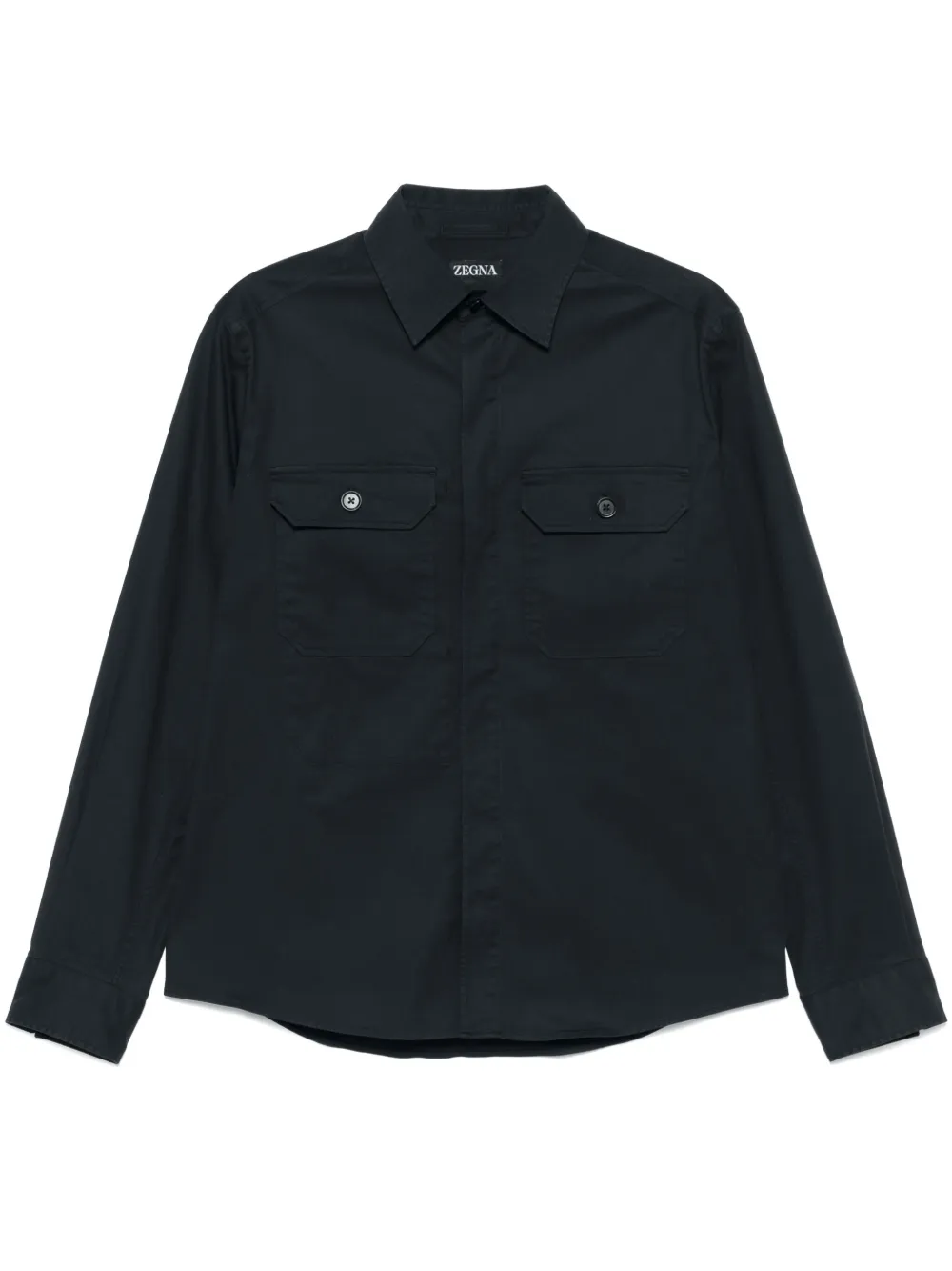 gabardine-weave shirt