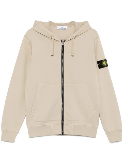 Hoodie à badge détachable - Stone Island - Modalova