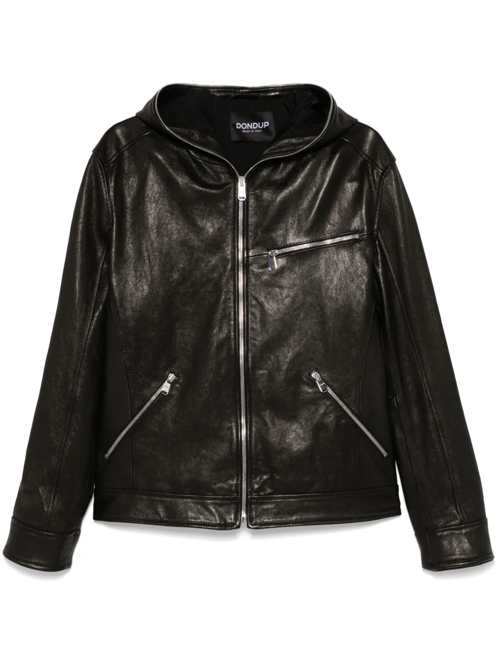 DONDUP leather biker jacket | Black | Image 1