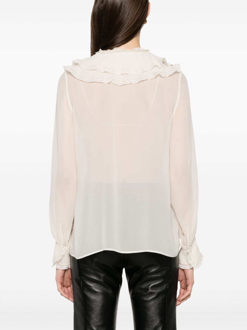 CHLOÉ RUFFLED SILK BLOUSE