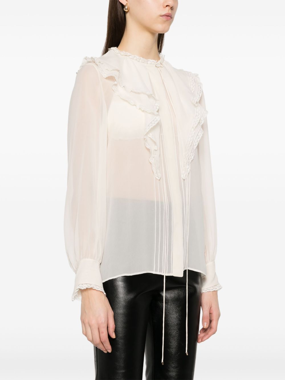 CHLOÉ RUFFLED SILK BLOUSE